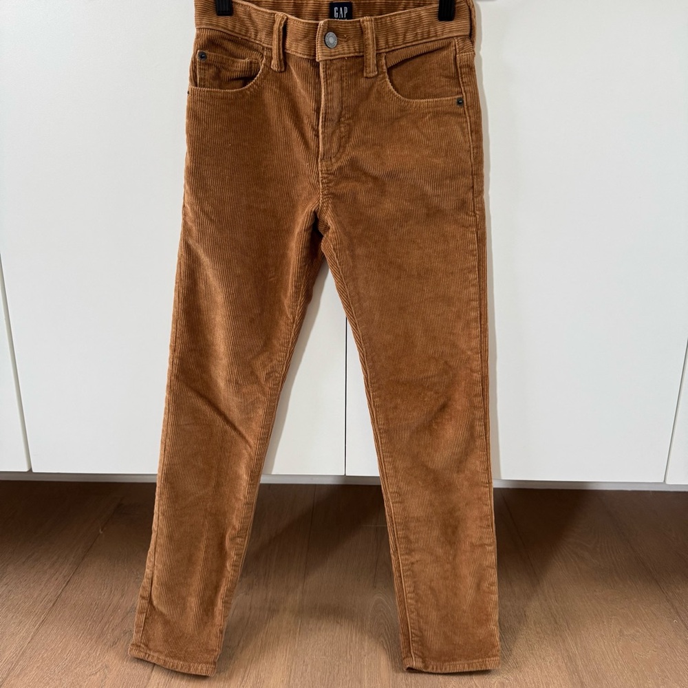 GAP boys | size 12 slim stretch corduroys | tan | adjustable waistband